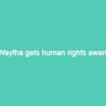 Waytha gets human rights award