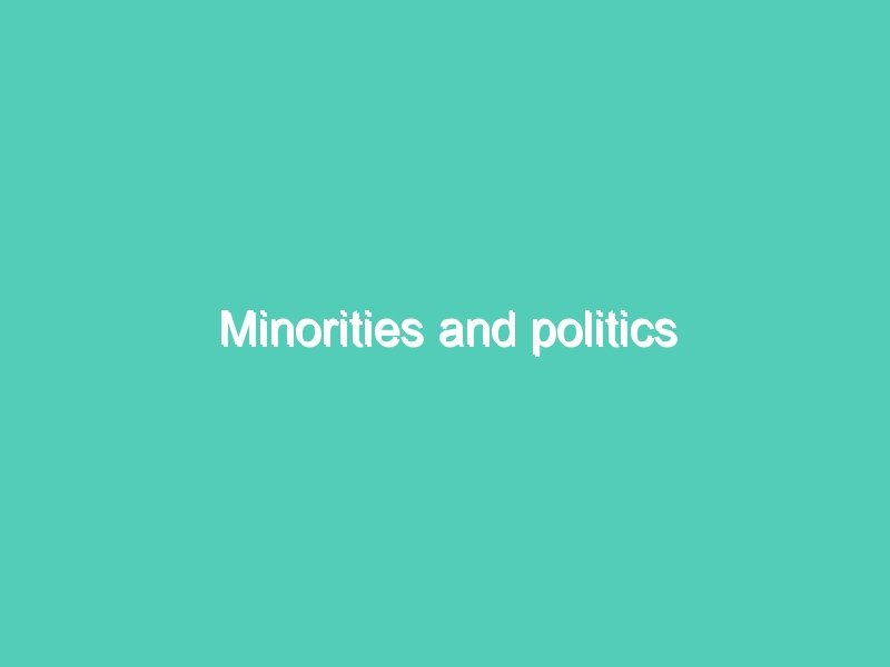 Minorities and politics