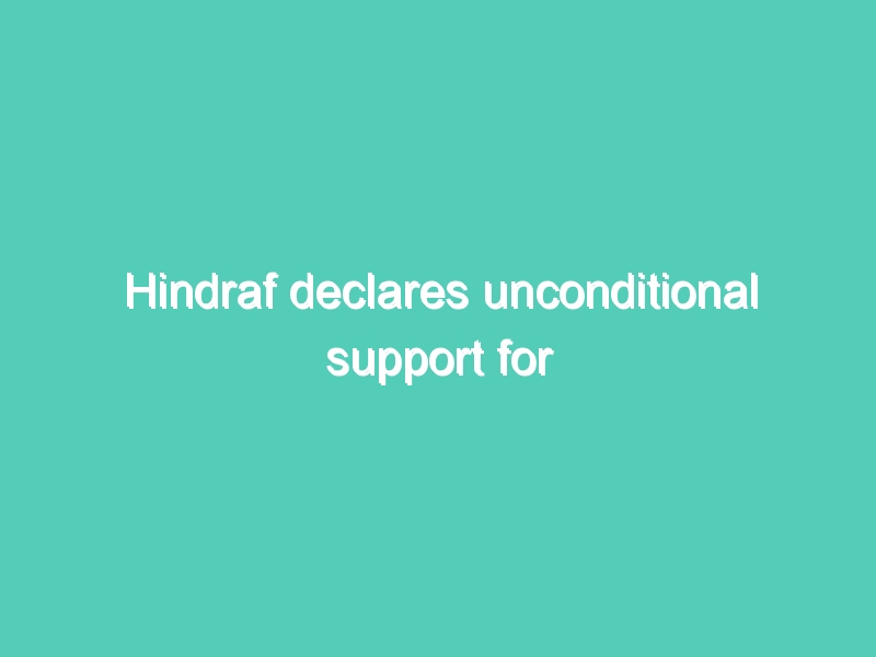 Hindraf declares unconditional support for Opposition