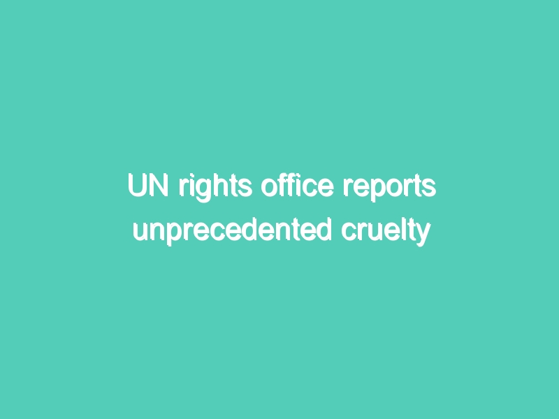 UN rights office reports unprecedented cruelty against minority in Myanmar