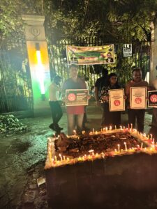 HRDI CANDLE LIGHT MARCH PROTESTING THE VIOLENCE AGAINST HINDUS IN BANGLADESH 